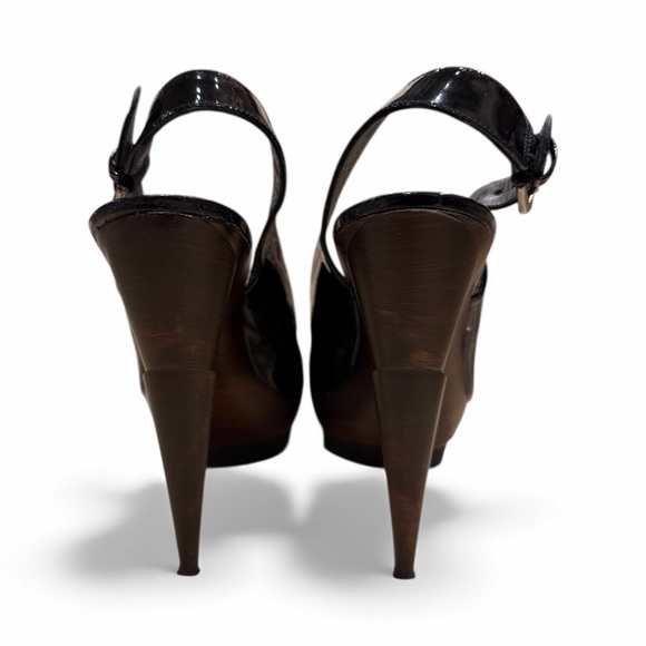 Stuart Weitzman Intern Peep toe platform slingback pumps. Size 9 - Picture 3 of 12